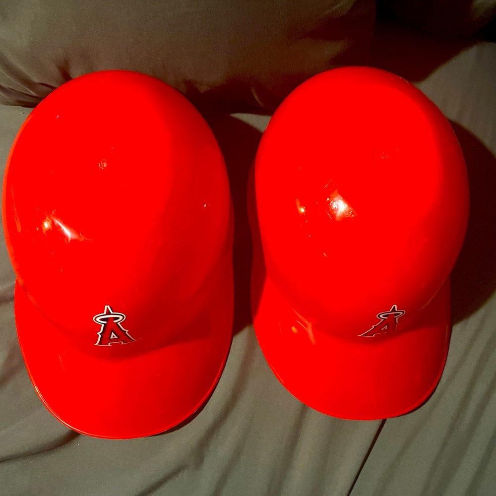 Angels Red Plastic Baseball Caps
